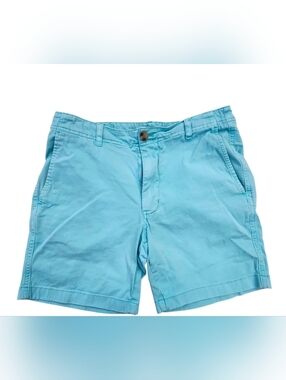 Vineyard Vines Island Shorts Mens 30 Aqua Blue Flat Front Chino Casual